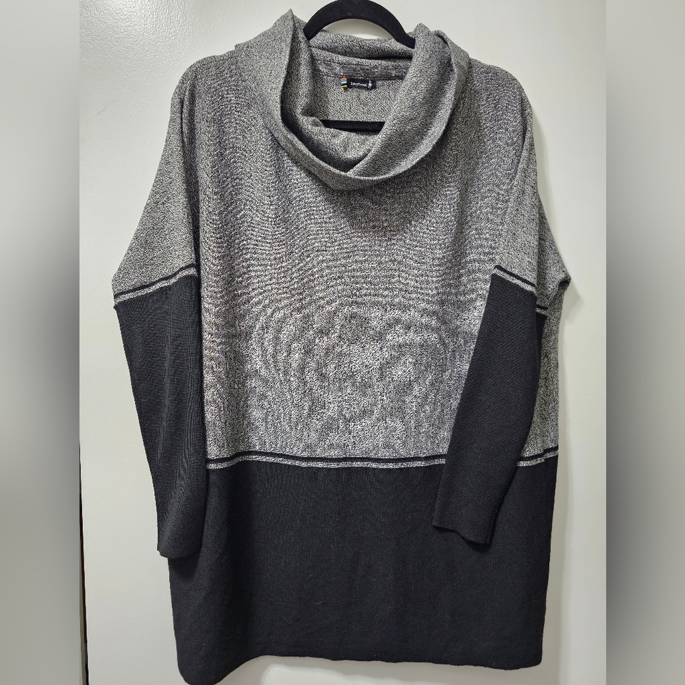 Gray and Black Cowl Neck Sweater. Size Small